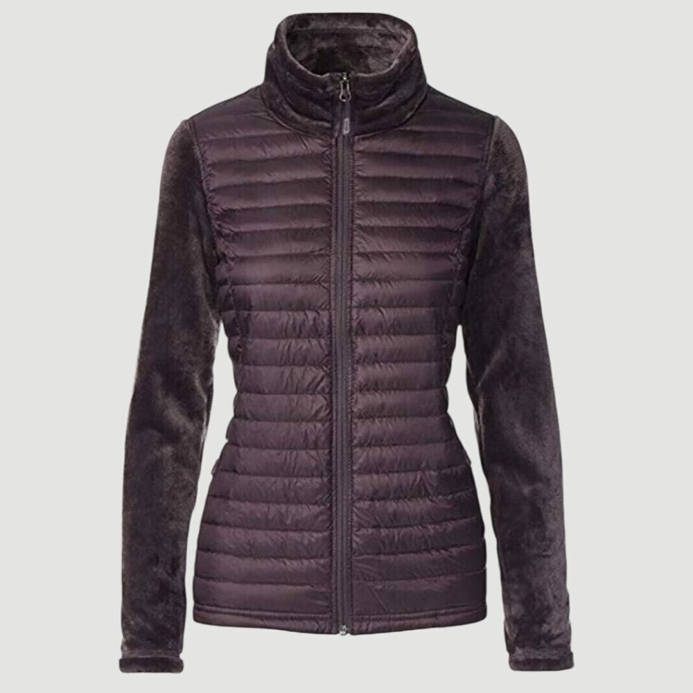 32 Degrees Heat Womens Mixed Media Plush Faux Fur Down Jacket Purple Medum - Picture 3 of 16